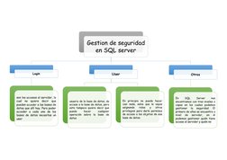Gestion de seguridad 
en SQL server 
Login
son los accesos al servidor, lo
cual
no
quiere
decir
que
puedan acceder a las ba