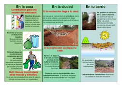 Tríptico sobre la gestión de basura | PDF | Vertedero | Residuos