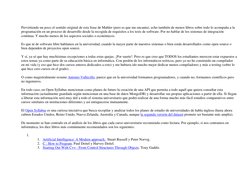 Pervirtiendo un poco el sentido original de esta frase de Mahler (pero es que me encanta), echo también de menos libros sobre