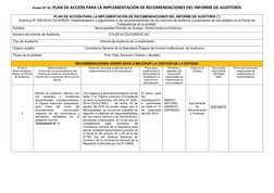 Plan de Acción para Recomendaciones de Auditoría | PDF | Negocios ...