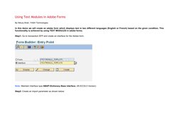 Using Text Modules for Language Conversion | PDF | Computer Engineering ...