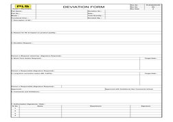 Deviation Record and Request Template | PDF