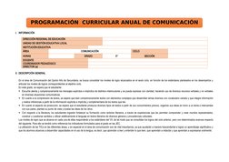 I. INFORMACIÓN  
DIRECCIÓN REGIONAL DE EDUCACIÓN
UNIDAD DE GESTIÓN EDUCATIVA LOCAL
INSTITUCIÓN EDUCATIVA
ÁREA
COMUNICACIÓN 
C