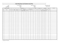 Daily Piling Report Checklist | PDF | Deep Foundation | Civil Engineering