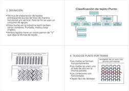 2. DEFINICIÓN: 
•Técnica de elaboración de tejidos 
entrelazando bucles de hilos de manera 
horizontal y/o vertical. Para tal