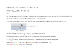 Esal Example ESAL Calculation Example Table | PDF | Truck | Transportation Engineering