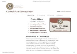 6/15/2020
Control Plan (https://quality-one.com/control-plan/) | Control Plan Dev (https://quality-one.com/)elopment | Qualit