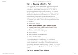 6/15/2020
Control Plan | Control Plan Development | Quality-One
https://quality-one.com/control-plan/
4/12
How to Develop a C