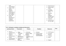 work 
responsibilities

Follow simple 
spoken 
language

Ability to 
relate people of
social range in 
the workplace

Gath