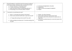9 
They talk endlessly in a spiral that moves from poverty to apathy to 
greed and to injustice. Listening to them I see two