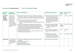 2 of 5 pages
Example risk assessment: Maintenance work in a factory
Health and Safety  
Executive
Company name: ABC Engineeri