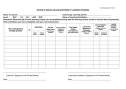 ALS Individual Learning Agreement Form | PDF | Psychological Concepts ...