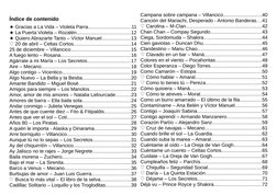 Índice de contenido
 Gracias a La Vida – Violeta Parra
★
...............................11
 La Puerta Violeta – Rozalén
★
...