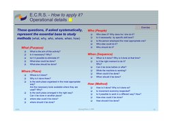 E.C.R.S.: Problem Solving Tools | PDF | Cognition | Business