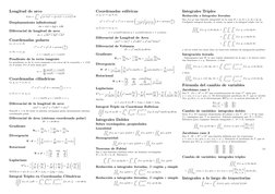 Longitud de arco
L(c) =
Z t1
t0
q
[x′(t)]2 + [y′(t)]2 + [z′(t)]2 dt
Desplazamiento inﬁnitesimal
ds = dxˆı + dyˆ+ dzˆk
Difere
