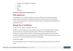 Xampp Server Installation in Windows
DVWA
bWAPP
Sqli
Mutillidae
Requirement-Xampp server (Windows-X64)
Web Application
A web