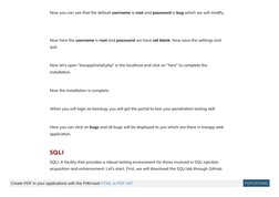 Now you can see that the default username is root and password is bug which we will modify.
Now here the username is root and
