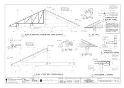 ELEV. OF END WALL FRAME @ GRID 6
SCALE