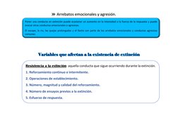 Poner una conducta en extinción puede ocasionar un aumento en la intensidad o la fuerza