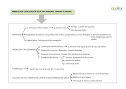PERMISOS POR CONCILIACIÓN DE LA VIDA PERSONAL, FAMILIAR Y LABORAL 
 
-POR PARTO 
16 semanas