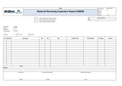 Material Receiving Inspection Report | PDF