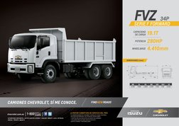 CAMIONES CHEVROLET, SÍ ME CONOCE.
34P
FVZ
SERIE F FORWARD
CAPACIDAD
DE CARGA 19.1T
POTENCIA 280HP
WHEELBASE 4.410mm
OH
2.905