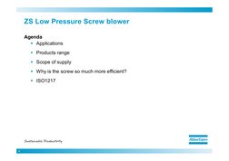 ZS Low Pressure Screw Blower Overview | PDF | Bearing (Mechanical) | Pump