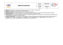 Civil Works Inspection Test Plan | PDF | Concrete | Specification ...