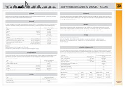 JCB 436 ZX Loader Specifications | PDF | Horsepower | Loader