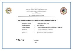 “AÑO DEL BICENTENARIO DEL PERÚ: 200 AÑOS DE INDEPENDENCIA”
Programa de Estudio               : 
   CONSTRUCCIÓN CIVIL
 Period