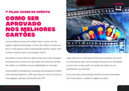 1o PILAR: SCORE DE CRÉDITO
COMO SER 
APROVADO 
NOS MELHORES 
CARTÕES
Já ouviu falar em score de crédito? Bem, o score vem do