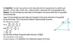 Class 10 Maths: Assertion & Reasoning | PDF | Triangle | Ratio