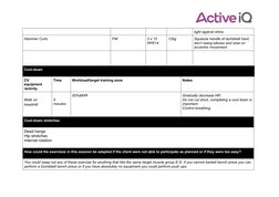 Personal Training Programme Card Template | PDF | Physical Fitness ...