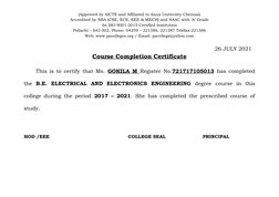 (Approved by AICTE and Affiliated to Anna University Chennai)
Accredited by NBA (CSE, ECE, EEE & MECH) and NAAC with ‘A’ Grad