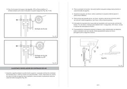 Enfiado do fio de
Enfiado do fio de 
algodão ou SP
AJUSTAR O NIVELADOR DE SOPRADO DE AR
1. Quando a agulha esteja no ponto mo
