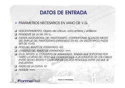 DATOS DE ENTRADA
DATOS DE ENTRADA
PARÁMETROS NECESARIOS EN VANO DE V.G.
PARÁMETROS NECESARIOS EN VANO DE V.G.
DESCENTRAMIENT