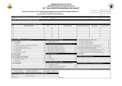 GOBIERNO REGIONAL DEL CALLAO
DIRECCIÓN REGIONAL DE SALUD DEL CALLAO
CAT "VILLA DEPORTIVA REGIONAL DEL CALLAO"
N° Historia Clí