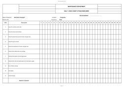 M1tr Daily Machine Checklist.pdf Daily Machine Maintenance Checklist | PDF | Equipment | Electrical ...