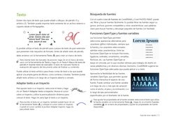 Guía de inicio rápido [ 7 ]
Texto
Existen dos tipos de texto que puede añadir a dibujos: de párrafo (1) y 
artístico (2). Tam