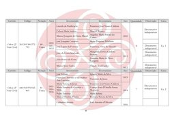 8
Cartório
Código
Notação
Anos
Inventariado
Inventariante
Ano
Quantidade
Observação
Caixa
Odon (2ª
Vara Cív