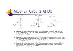 MOSFET DC Circuit Analysis Guide | PDF | Mosfet | Electrical Network