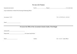 For use at the Treasury 
 
Examined and entered.  
 
 
 
 
 
Pay Rs. __________________ (Rupees _____________________________