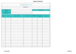 Machine History Card Format Basic Machine History Card Format Template | PDF