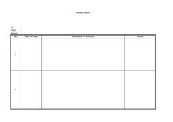 To
:
From
:
Project
:
Weekly Report
Day and Date
Description of Activities
Picture
No
3
4
Day and Date
Description of Activit