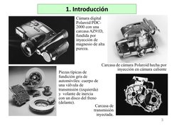 Cámara digital 
Polaroid PDC-
2000 con una 
carcasa AZ91D, 
fundida por 
inyección de 
magnesio de alta 
pureza.
Piezas típic