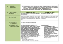 Grade 12 PE Lesson Plan: Safety & Etiquette | PDF | Physical Education ...