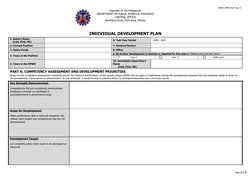DPWH Individual Development Plan Guide | PDF | Learning | Behavior ...
