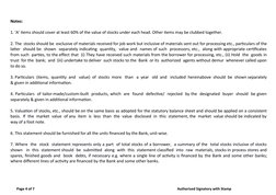 Notes:
1. ‘A’ items should cover at least 60% of the value of stocks under each head. Other items may be clubbed together.
2.