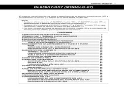 DL650K7/AK7 (MODELO-07)     1
CONTENIDO
DL650K7/AK7 (MODELO-07)
El presente manual describe los datos y especificaciones de s