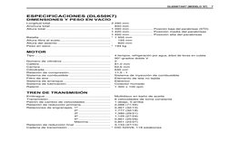 DL650K7/AK7 (MODELO ’07)     7
ESPECIFICACIONES (DL650K7)
DIMENSIONES Y PESO EN VACÍO
Longitud total.........................